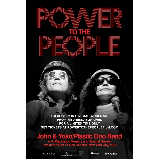 映画『パワー・トゥ・ザ・ピープル:ジョン&ヨーコ・ライヴ・イン・NYC』の日本語字幕付き予告編が公開