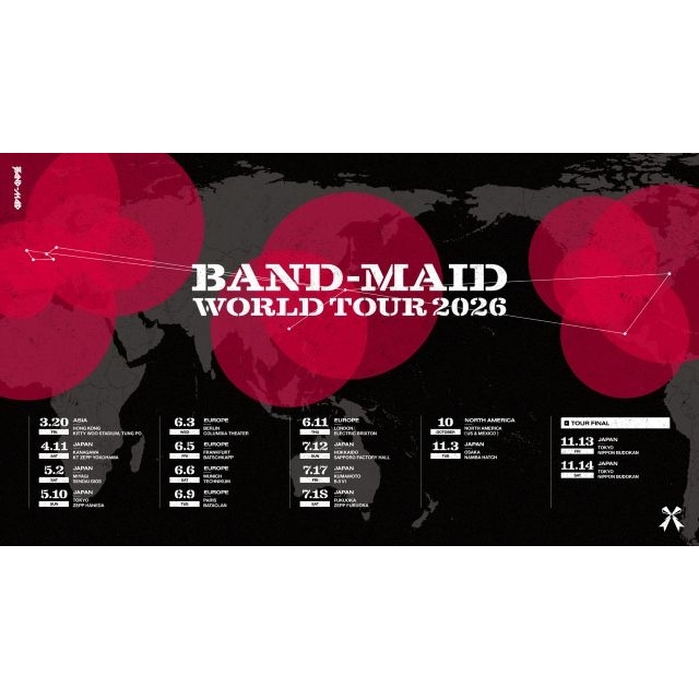 BAND-MAID、ワールド・ツアー・ヨーロッパ公演のチケット発売開始 ロンドン会場のアップグレードが決定