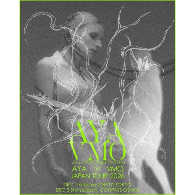 AYA(UK)×VMO、12月に東京・大阪を巡るジャパン・ツアー開催